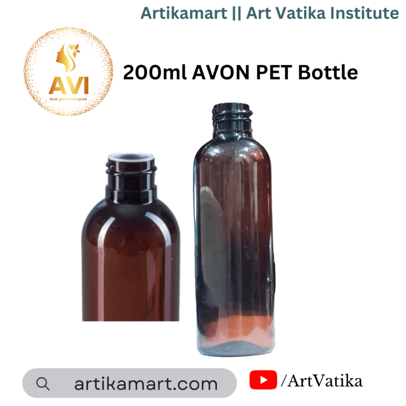 200ML AVON PET BOTTLE AMBER -  24MM NECK