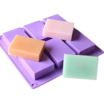 Silicon Mold Rectangle No 4 - 6 Cavity - 100g Light