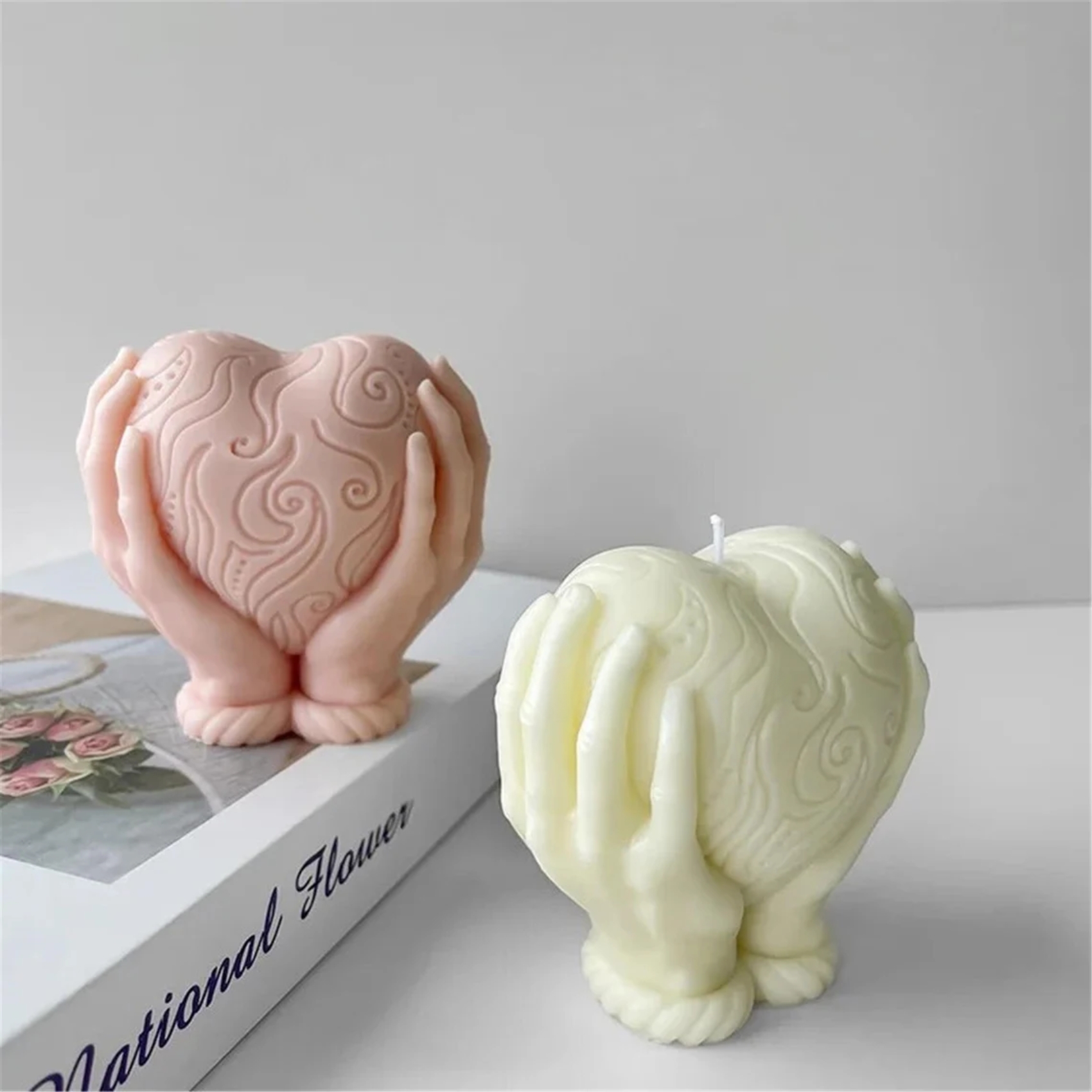 Silicon Mold Candle Heart In Hand