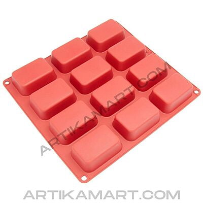 Silicon Mold Rectangle No 9- 12 Cavity 75g