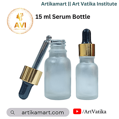 15 ml Serum Bottle FROSTED CLEAR 18mm NECK