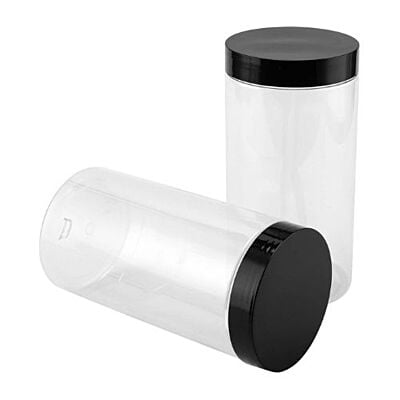 900ml Round PET Jar + 83mm BLACK Cap