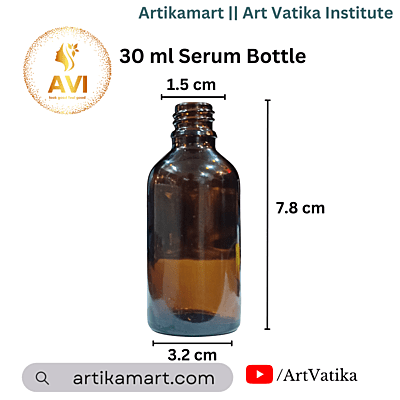 30 ml Serum Bottle AMBER Brown 18mm NECK