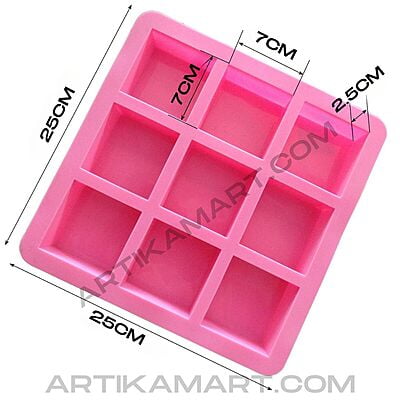 Silicon Mold SQUARE No 9 - 9 Cavity - 100g