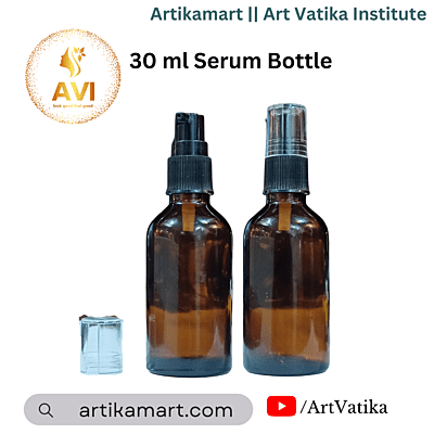 30 ml Serum Bottle AMBER Brown 18mm NECK