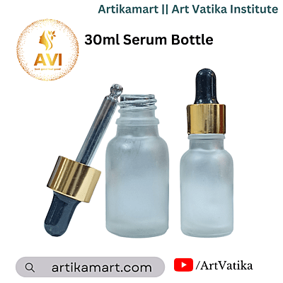 30 ml Serum Bottle Clear Frosted 18mm NECK