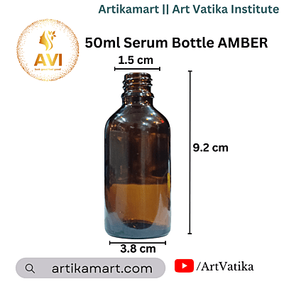 50 ml Serum Bottle AMBER Brown 18mm NECK