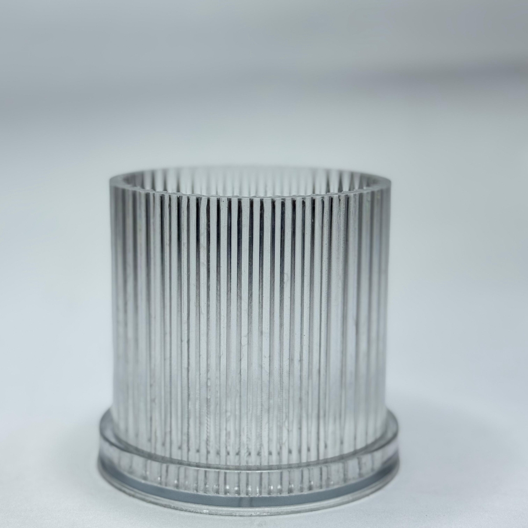 Polycarbonate Candle Crinkle Cylinder Mold(Small) 3*3inch