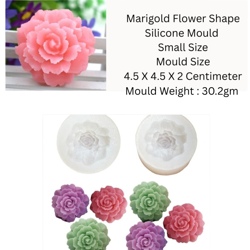 Silicon Mold Candle Marigold Small Flower 5.8gm