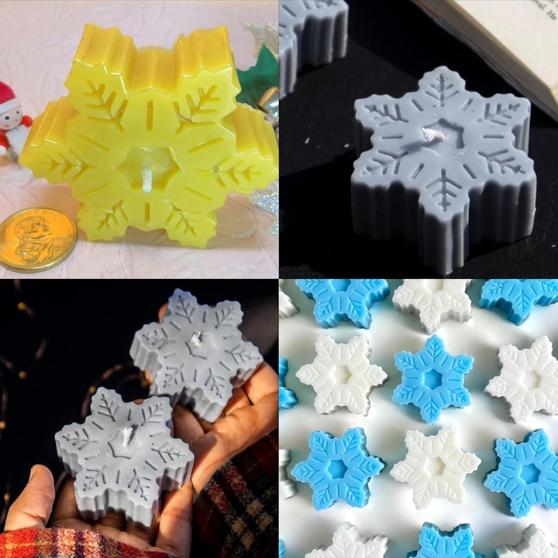 Silicon Mold Candle Christmas Snowflake