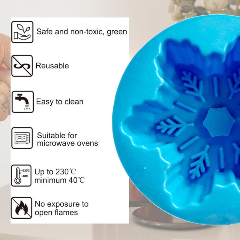 Silicon Mold Candle Christmas Snowflake