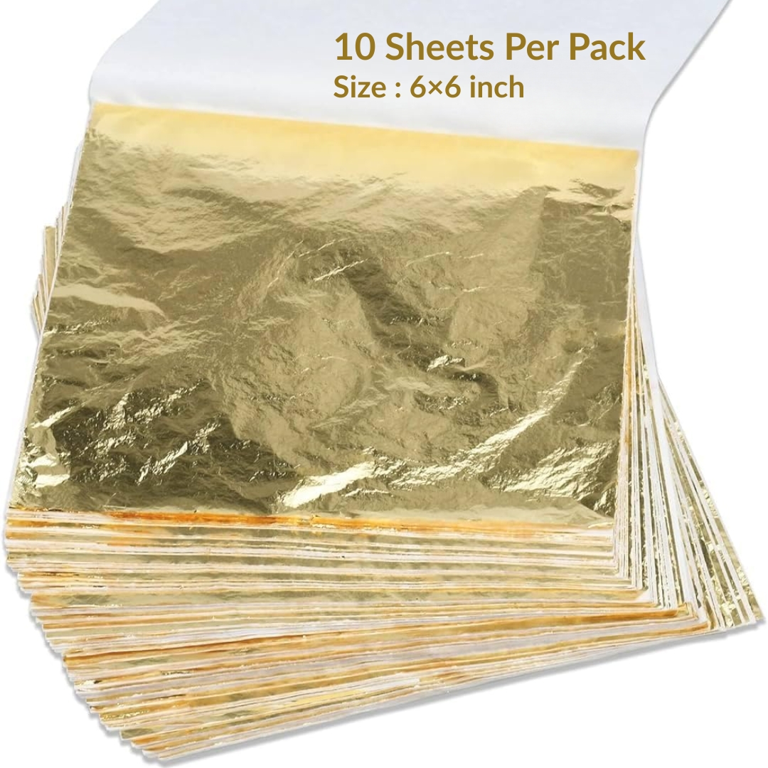 Paper Leaf Foil - Gold (10 Sheets)
