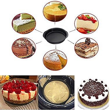 Cake Mold with Handle - Round - 8inch - Nonstick Black