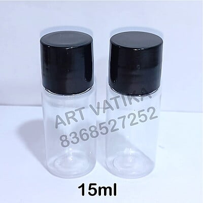 15ml JLI PET BOTTLE ROUND CLEAR - 20mm Neck