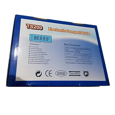 TS-200 Weighing Scale 0.1g-6kg (Square)