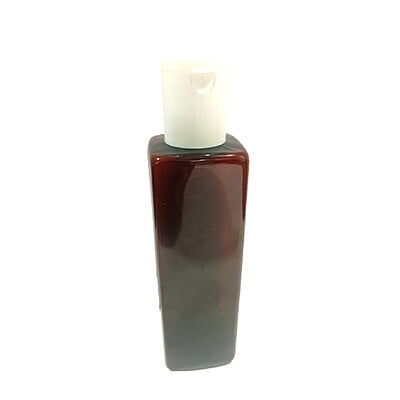 100ml SQUARE PET Bottle AMBER - 20mm Neck