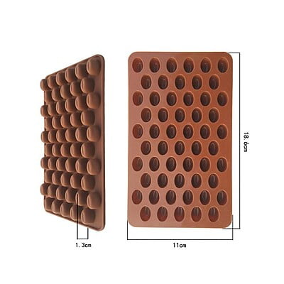 Silicon Mold Chocolate Coffee Bean 55 Cavity