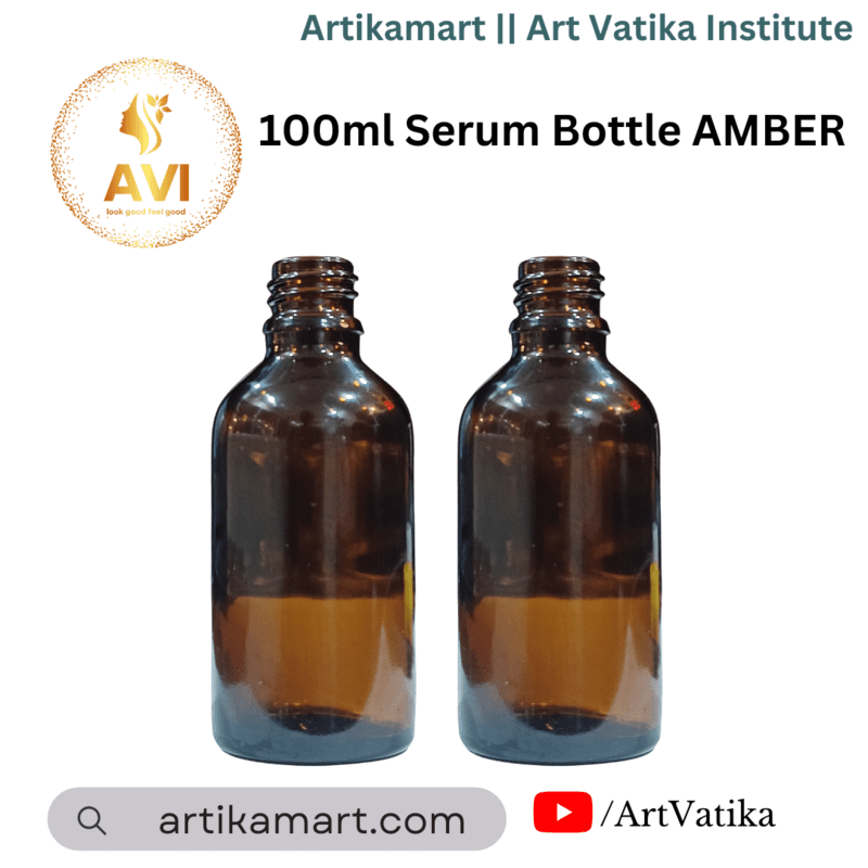 100 ml Serum Bottle AMBER Brown 18mm NECK