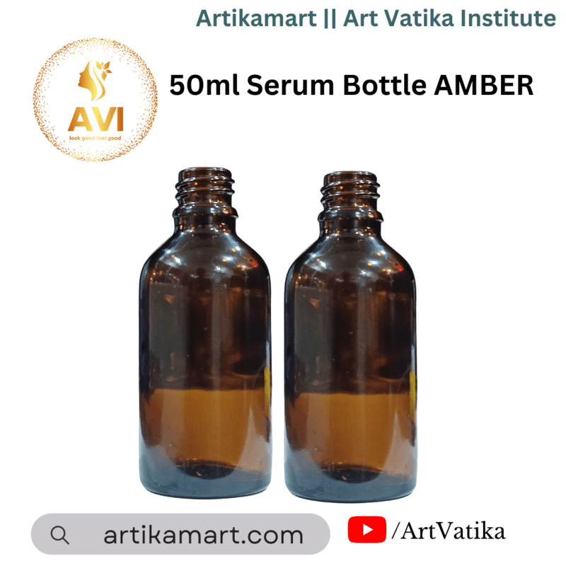 50 ml Serum Bottle AMBER Brown 18mm NECK