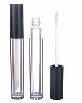 Lipstick - ROUND - Black Cap - 4/5ml - Tall Container - Acrylic