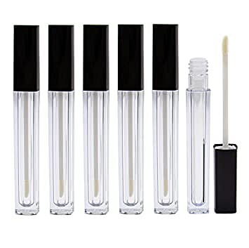 Lipstick - SQUARE - Black Cap - 4/5ml - Tall Container - Acrylic