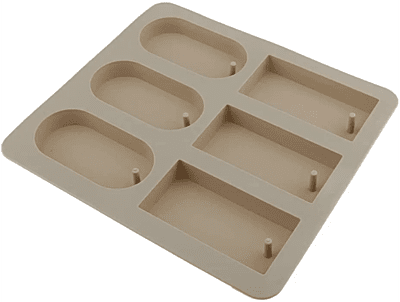 Silicon Mold Hanging 6 Cavity - Rectangle + Round