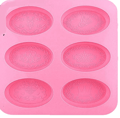 Silicon Mold Heavy Oval 6 Cavity Design