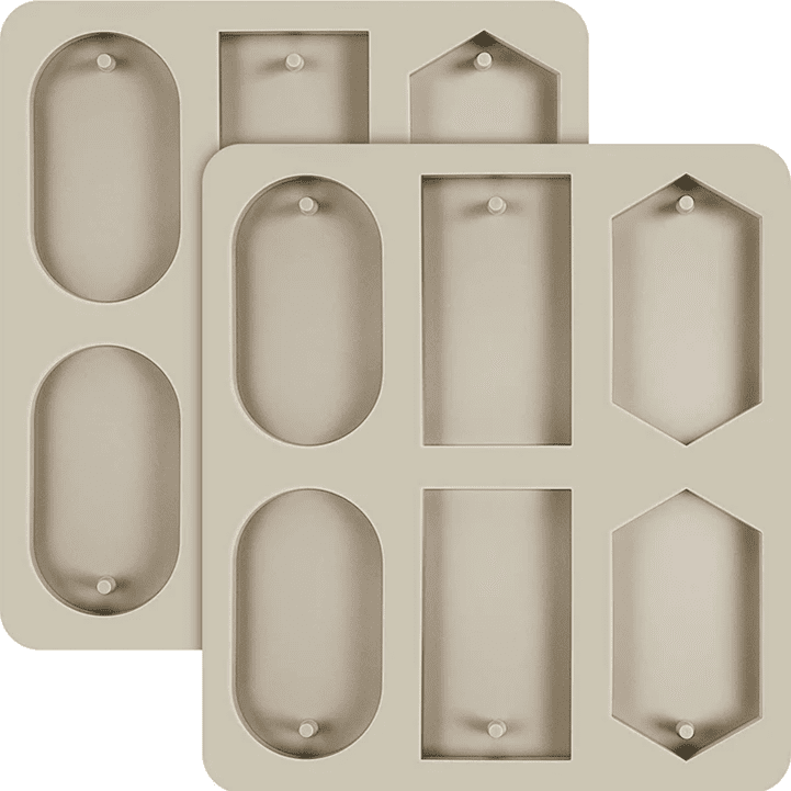 Silicon Mold Hanging 6 Cavity - Rectangle, ROund, Hexagon