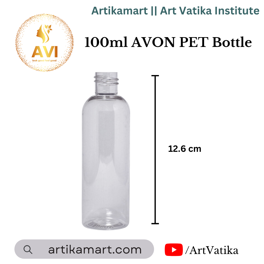 100ml AVON PET Bottle CLEAR - 20mm Neck