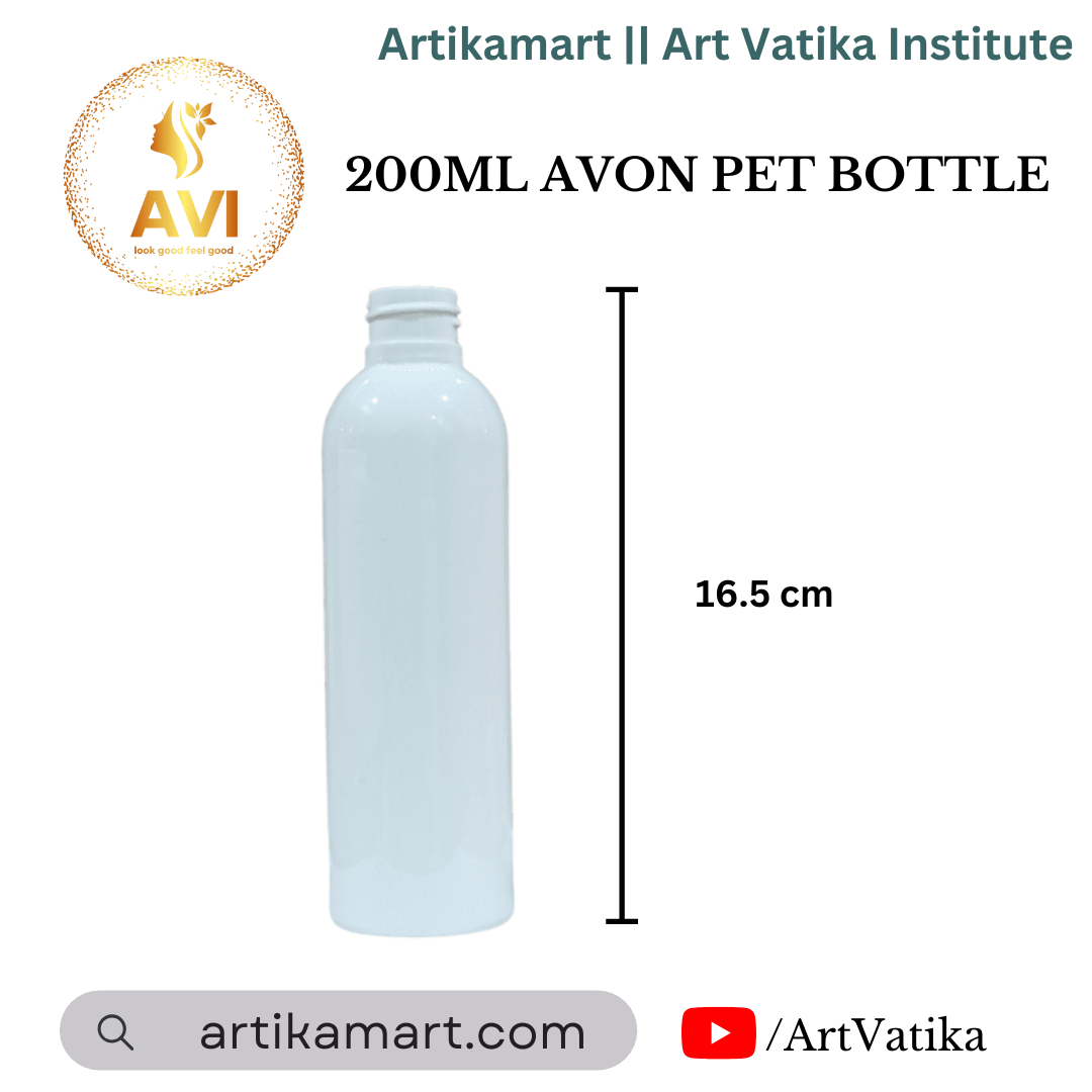 200ML AVON PET BOTTLE WHITE MILKY - 24MM NECK