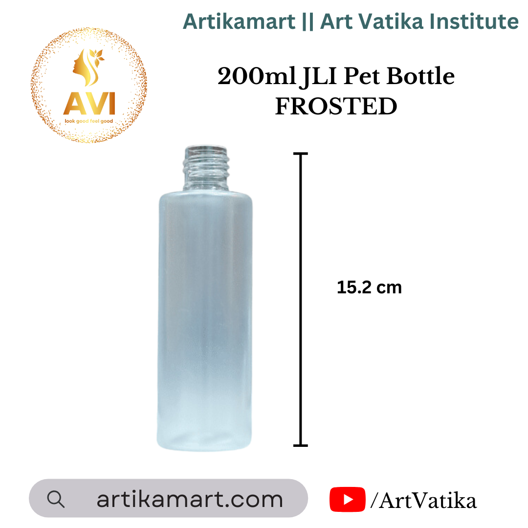 200ml JLI Pet Bottle FROSTED- 24MM NECK