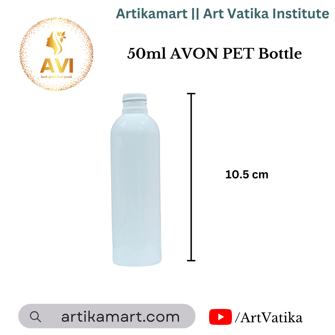 50ml AVON PET Bottle WHITE MILKY - 20mm Neck