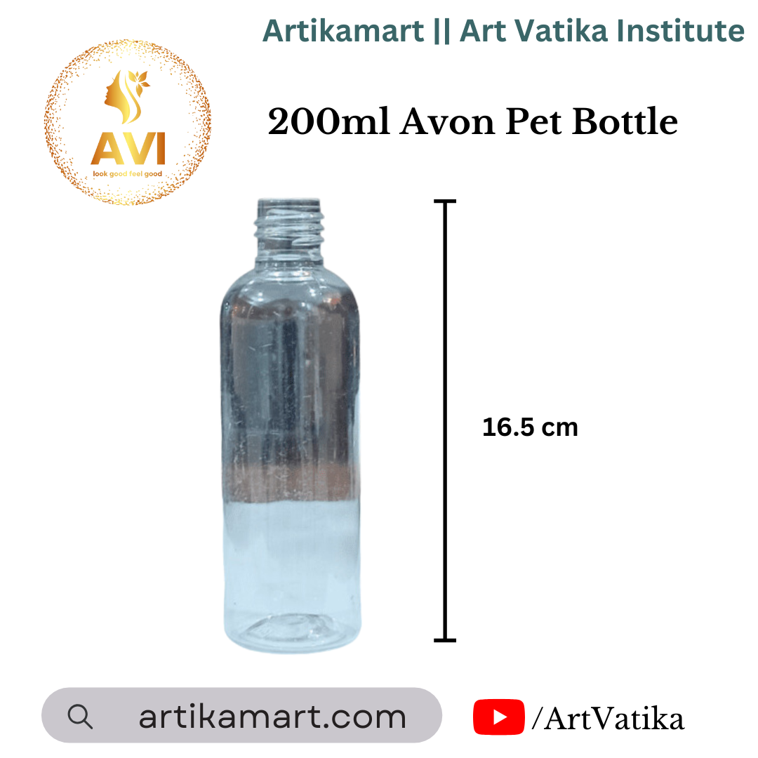 200ml Avon Pet Bottle CLEAR - 24mm Neck