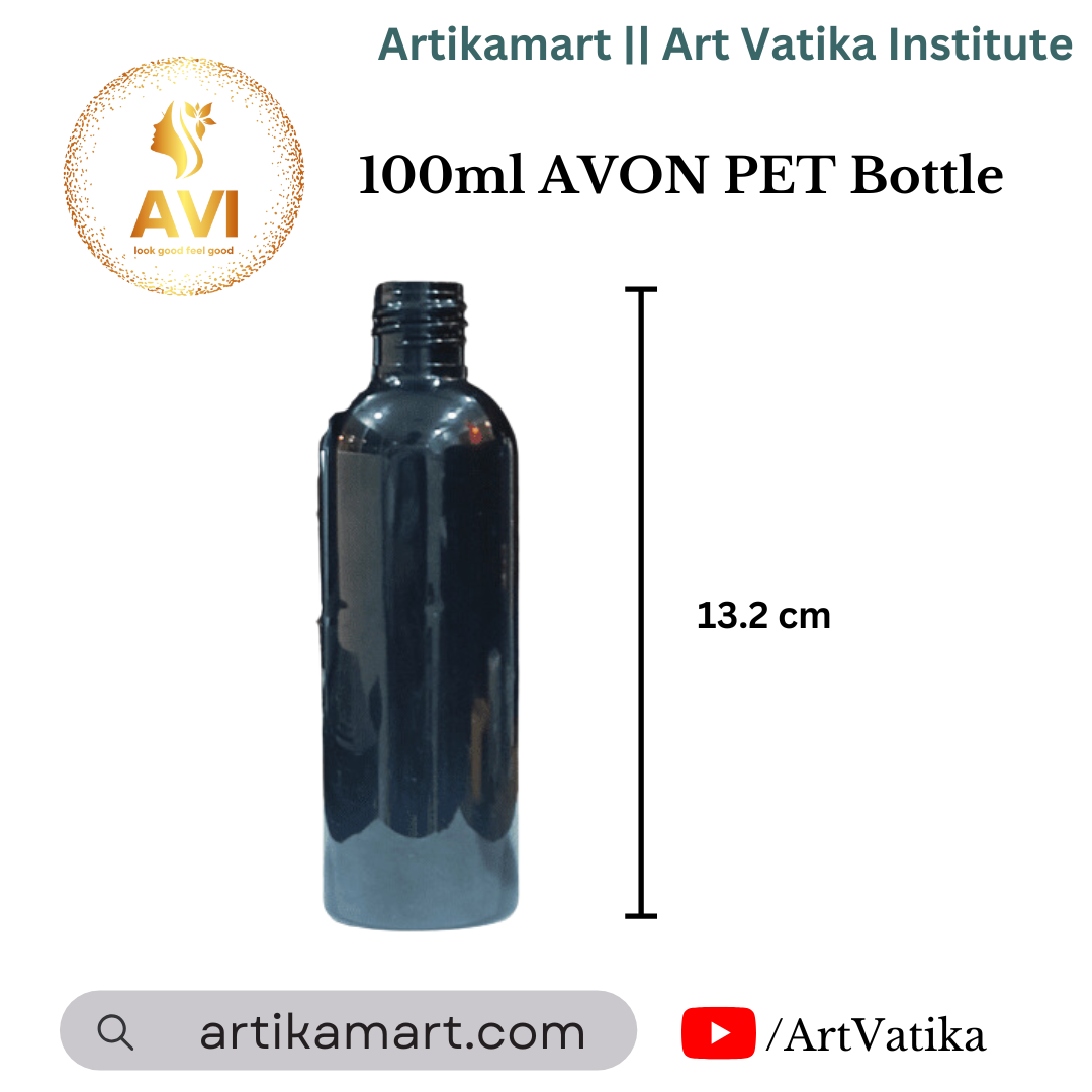 100ml AVON PET Bottle BLACK - 20mm Neck