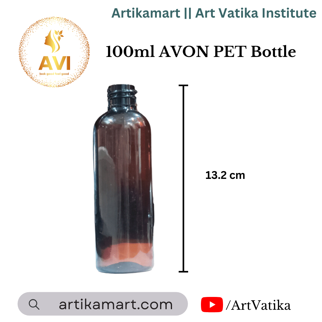 100ml AVON PET Bottle AMBER - 20mm Neck